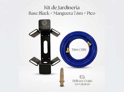 Kit de Jardineria Base Black + Manguera + pico